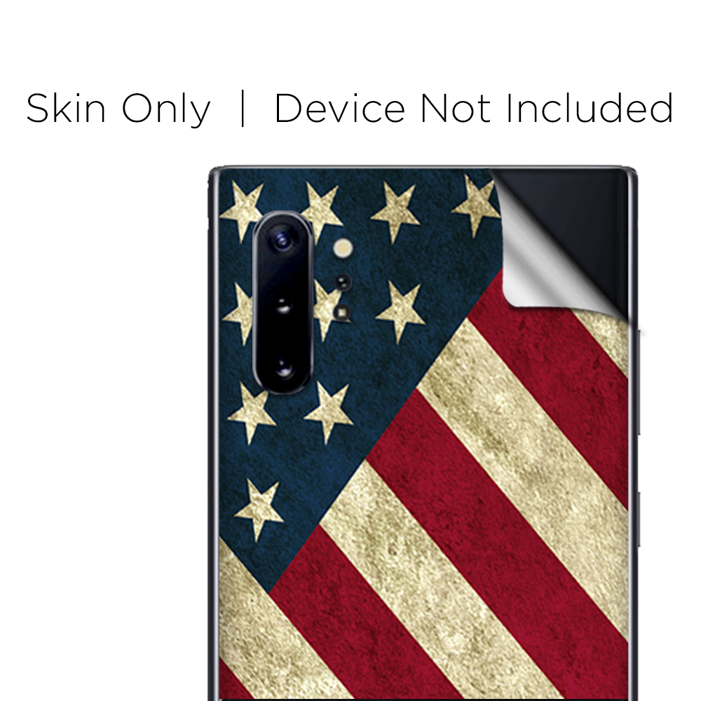 Skins Decal Wrap for Samsung Note 10 Plus Merica Flag Pattern