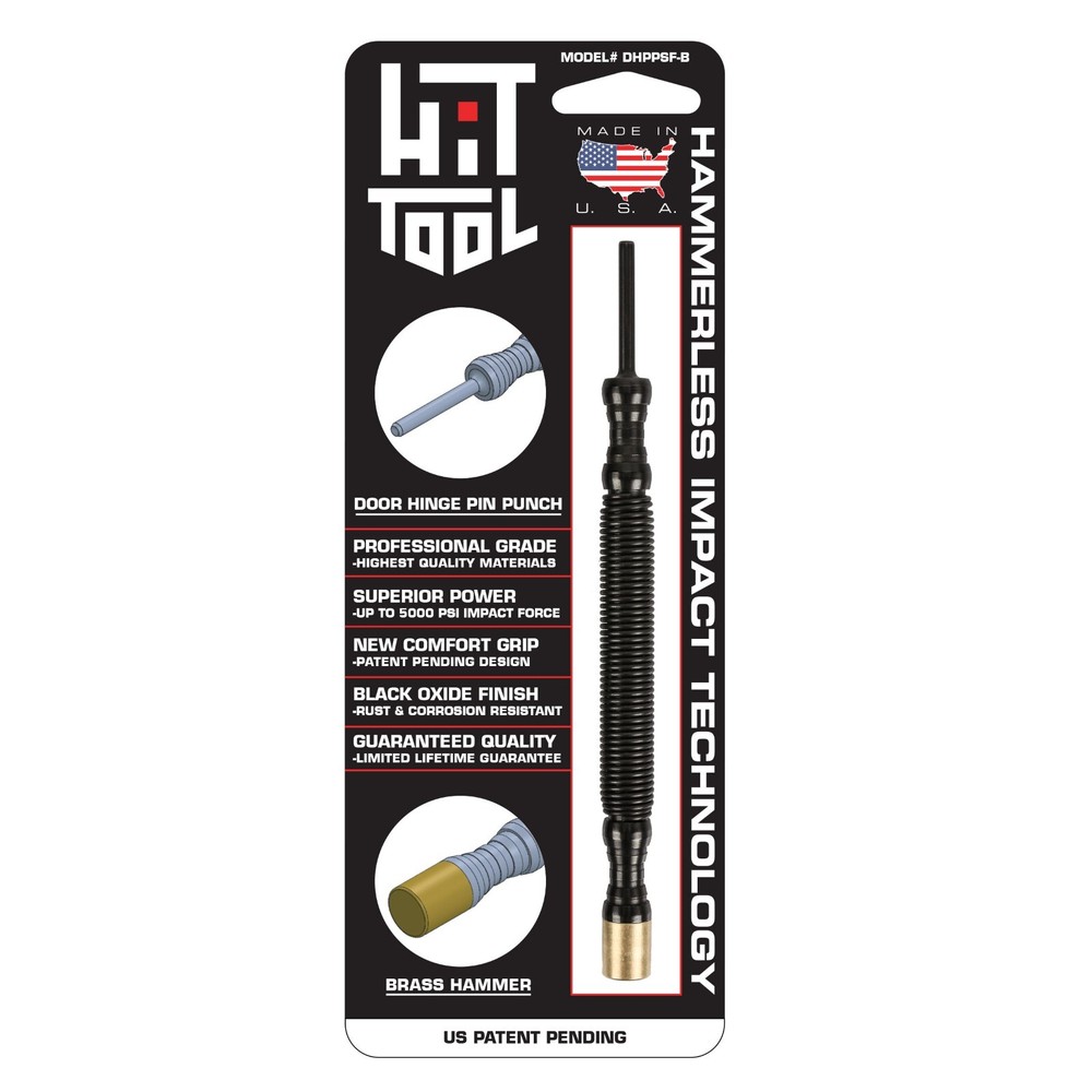 HIT Tool Door Hinge Punch & Brass Hammer Combination Hammerless Spring Tool