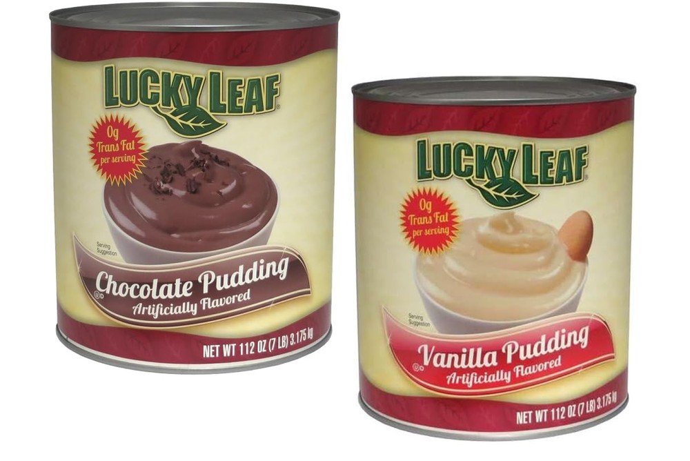 Lucky Leaf Ready To Use Premium Pudding, Two 7 lb (112 oz.) #10 Cans (Variety...