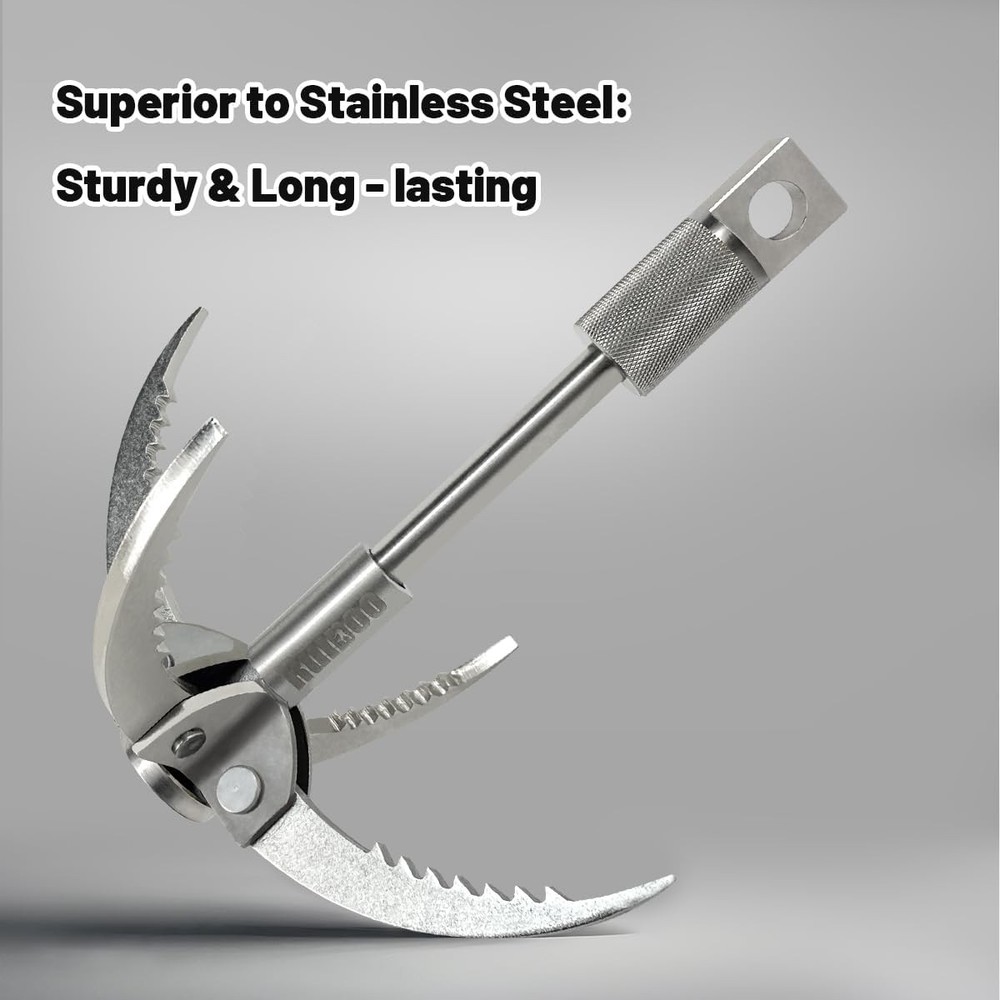 Multi-Function Stainless Steel Hook with Folding Claw