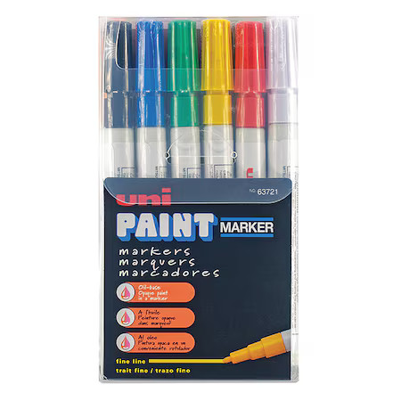 Uni-Paint 63721 Industrial Marker, Fine Point, Pk12