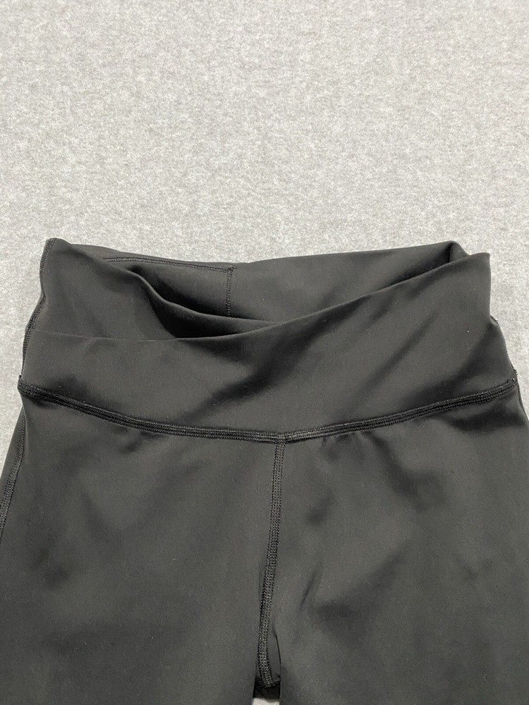Nike Dri Fit Leggings Stretchy Pull On Fitted Black Medium Cropped