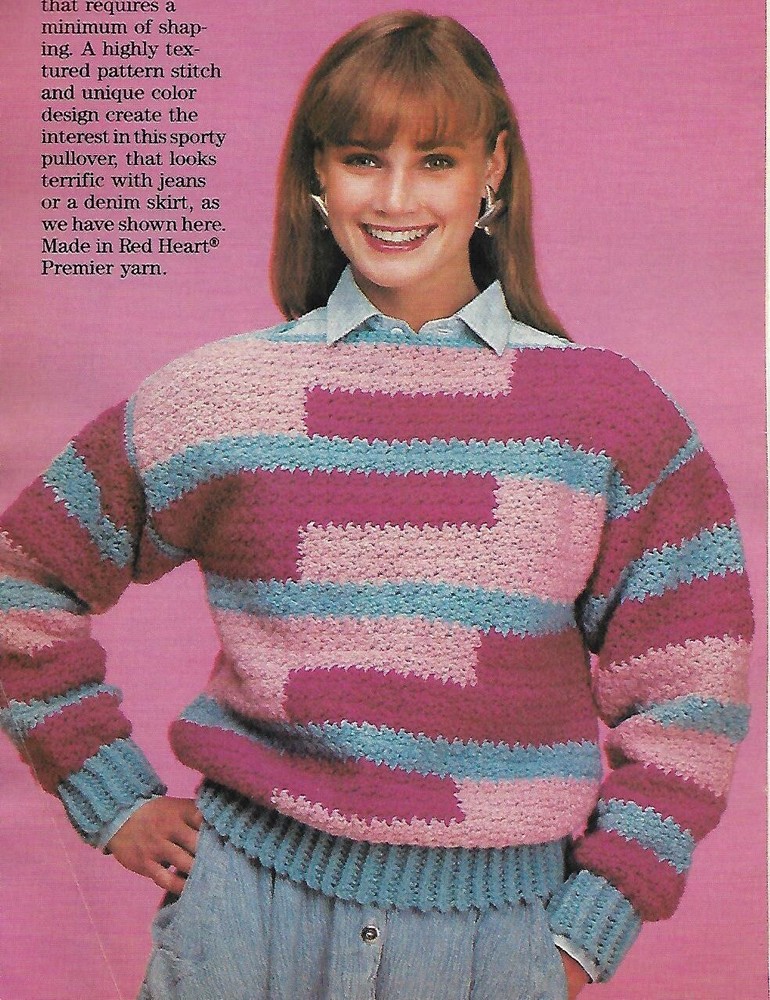 Lady's Sporty Pullover crochet PATTERN INSTRUCTIONS