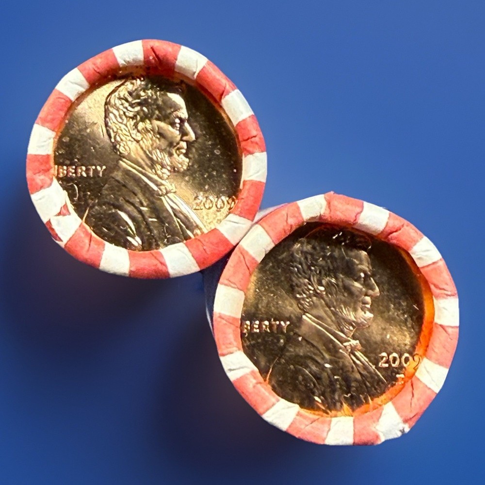2009-P & D Lincoln Bicentennial Cent Roll Set. LP-3 Professional Reverse. BU OBW