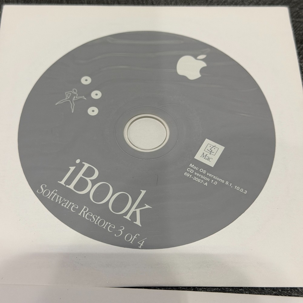 Apple iBook Install Discs, Software, Applications & Apple Hardware Test