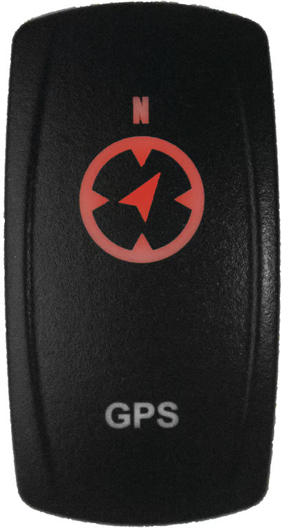 Dragonfire Laser Etch Dual LED Switch - GPS On/Off - Red ATV/UTV 522625