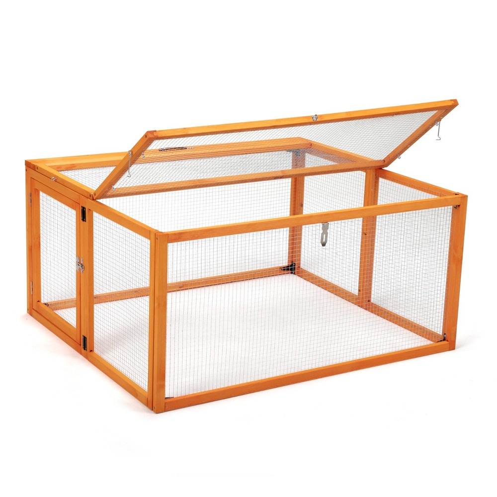 Collapsible Wooden Chicken Coop with Run Stable Comfortable Chicken Brooder Box