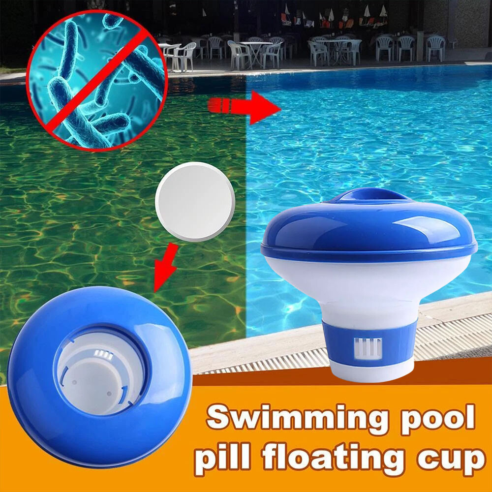 ABS Chlorine Tablet Dispenser Adjustable Flow,Floating Design for Pools/Spas