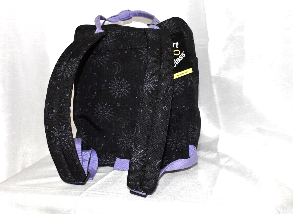 Kids' Square Backpack Sun Moon Print- Art Class Black