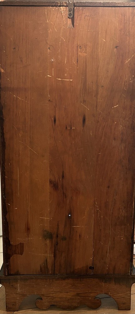ANTIQUE LARGE INGRAHAM REGULATOR WALL CLOCK. UNTESTED.