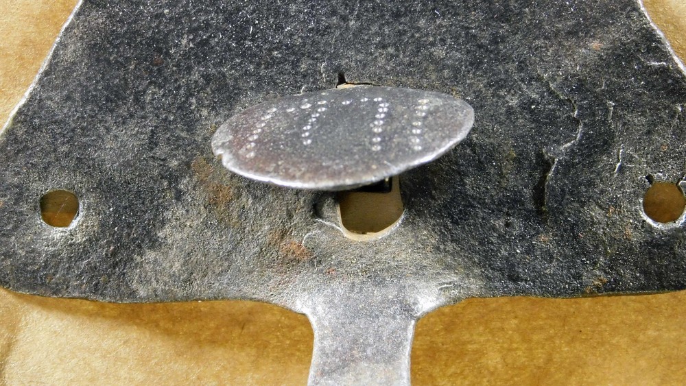 Period Wrought Iron Thumb Latch Dated 1771