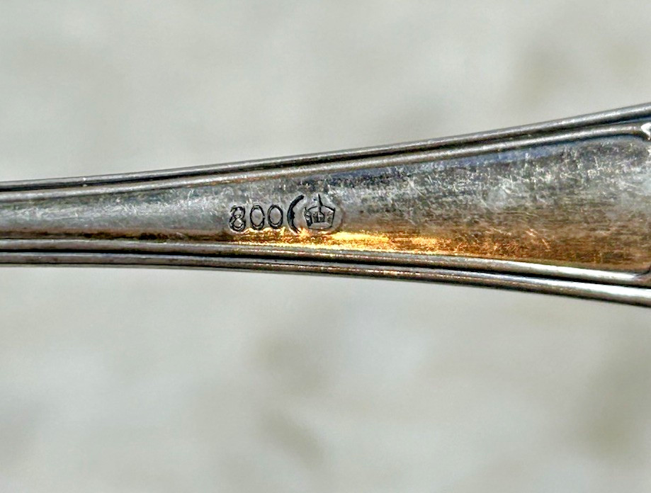 German Silver Butter Knife 800 Silver Monogram