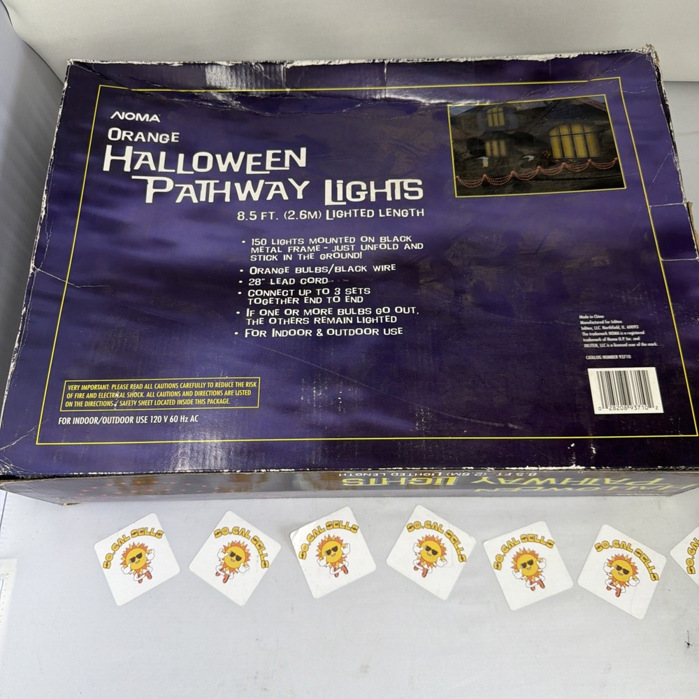 NOMA Orange Halloween Pathway Lights 8.5ft