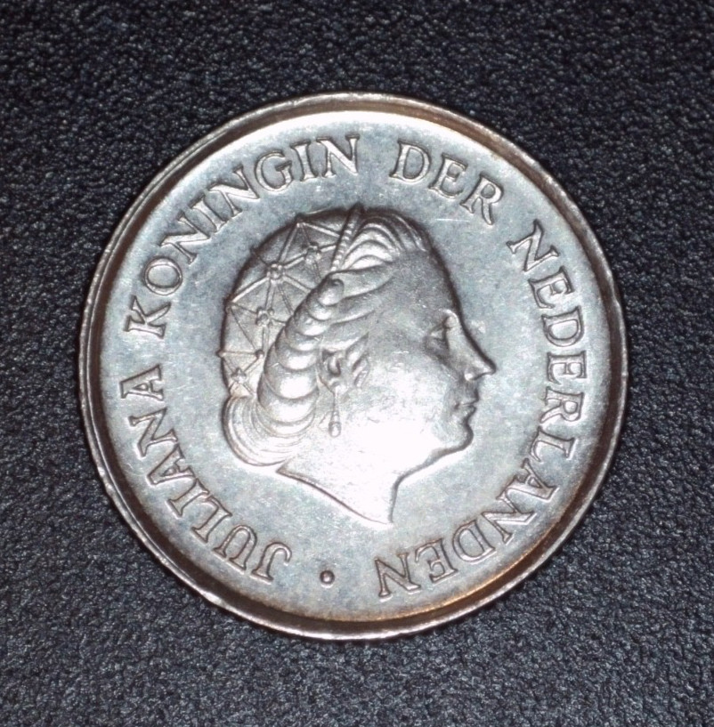 1972 Netherlands 25 Cent Coin - KM#183