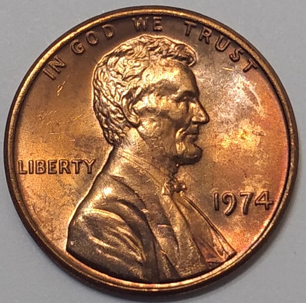 1974 Lincoln Cent ~RB ~ Toned