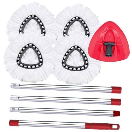 Spin Mop Replace Head, Base, Handle Compatible with O White (1-tank System)