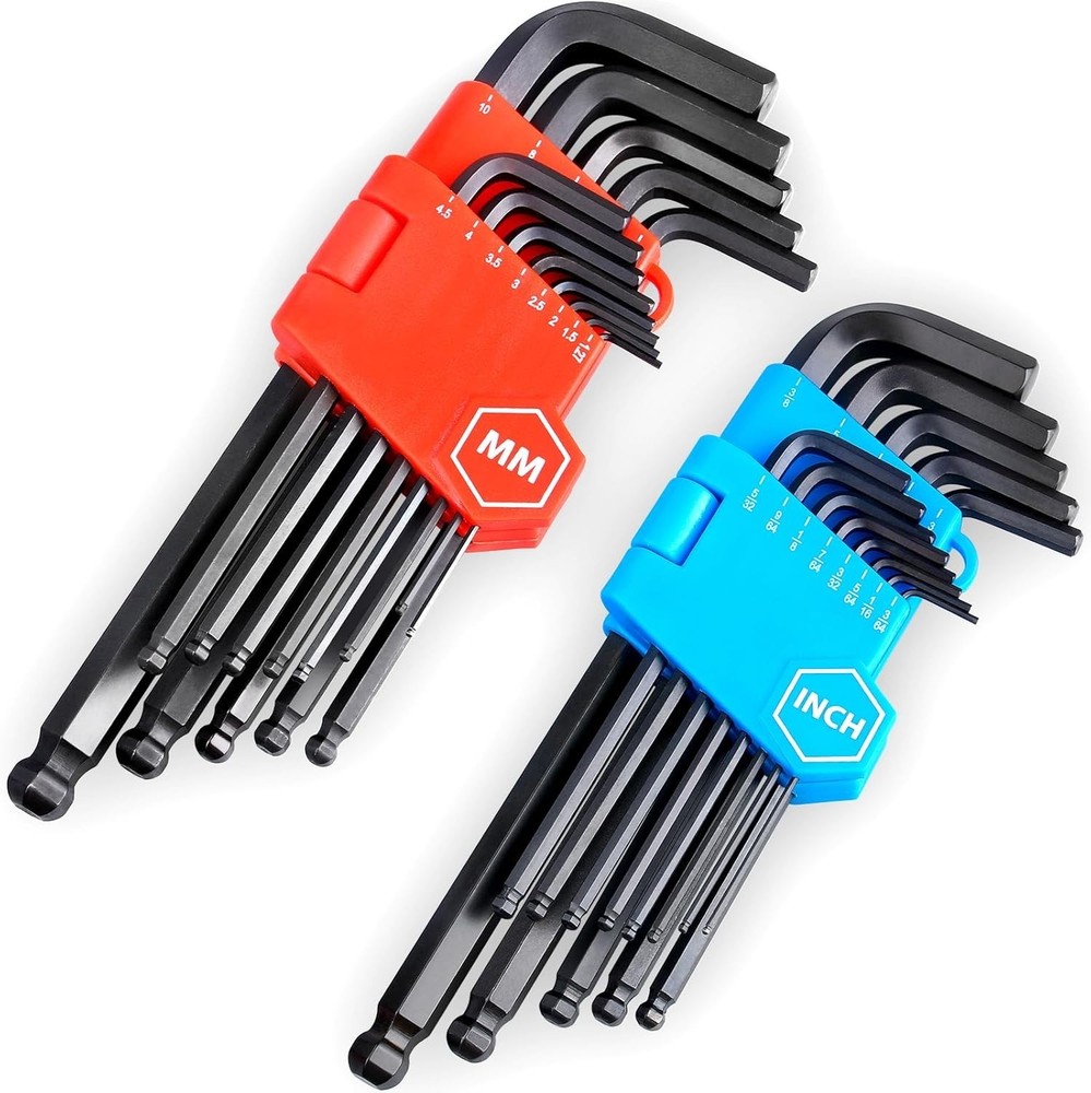 26-Piece Ball End Hex Key Wrench Set | Precise & Versatile Chrome Tools