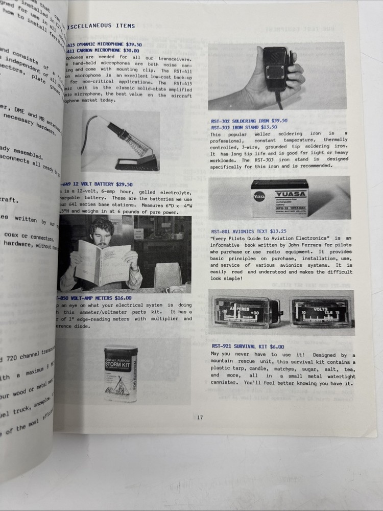 Radio Systems Technology Kit Avionics Catalog Winter Spring 1985
