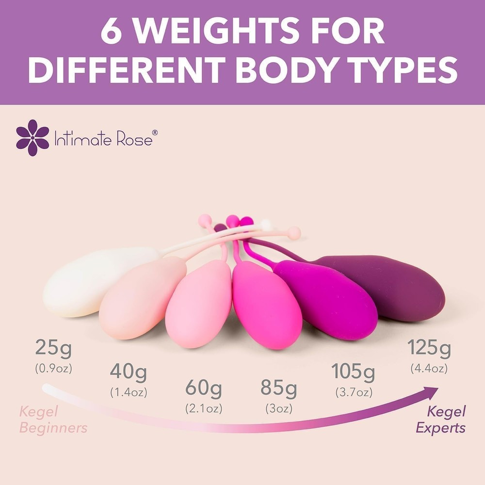 Ultimate Kegel Exercise Kit - 6 Kegel Weights for Beginners & Advanced Users