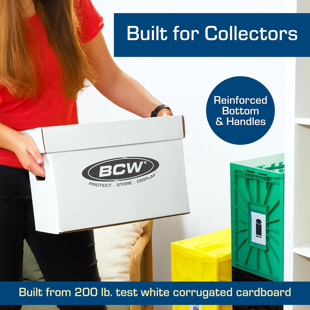 BCW Short Comic Storage Box - 5 Pack | Holds 150-175 Current/Silver Age Comics |