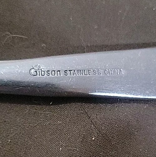John Deere Vintage Gibson Engraved Stainless Flatware Teaspoon 6-11/16"