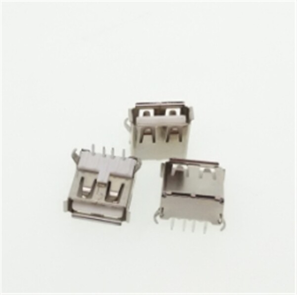 20Pcs Usb Type-A 90° Right Angle 4-Pin Female Connector Jacks Socket Pcb Moun fe