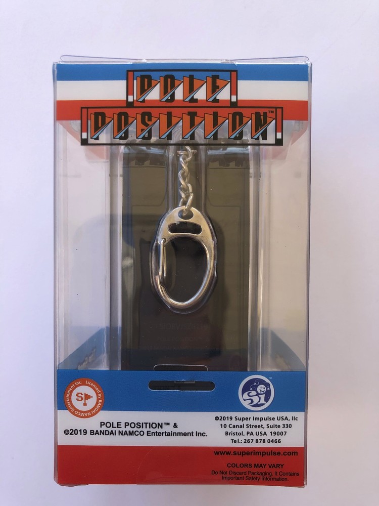 Super Impulse Playable Tiny Arcade Pole Position Arcade Cabinet Keychain