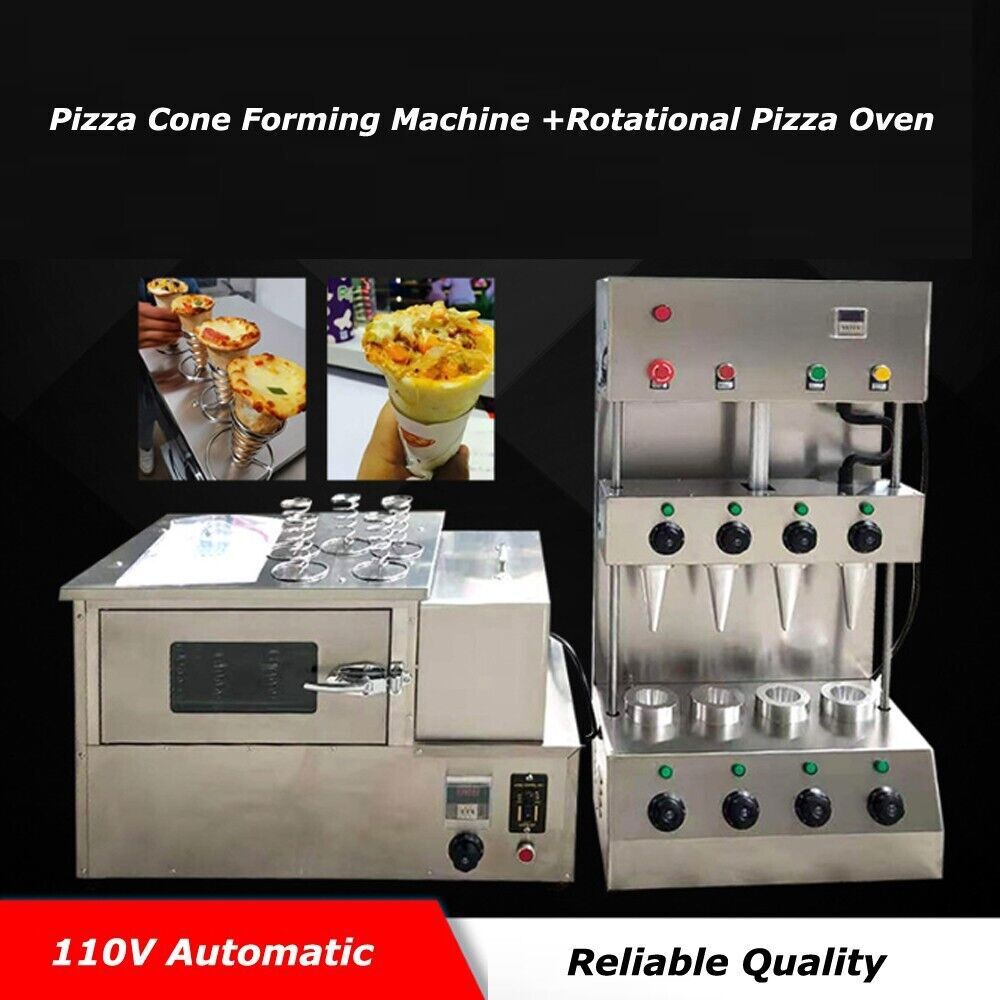 Electric Commercial Pizza Cone Forming Machine+Automatic Rotational Pizza Oven
