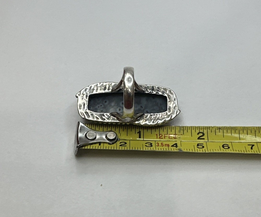 Vintage 925 Sterling Silver Dendritic Opal Ring