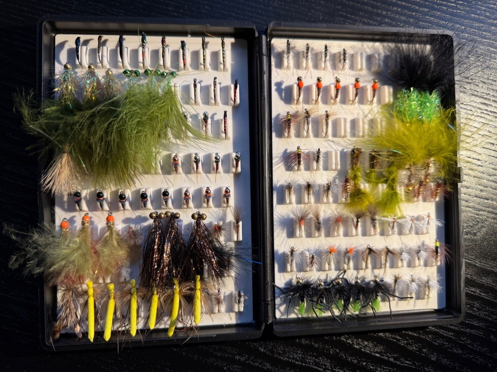 Fly fishing box (fox box) with 100 flies