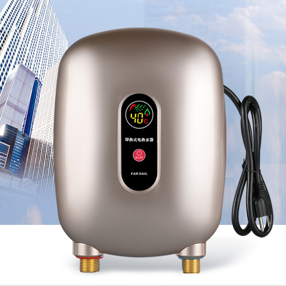 Electric Water Heater Waterproof Hot Water Quick Heating Heater 3000w