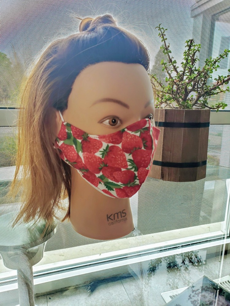 2-Pack Fitted Face Covering, Reversible, Adjustable & Breathable, Size Medium 