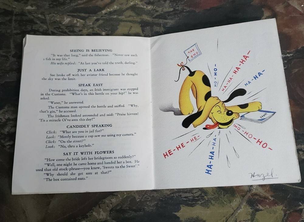 Vtg Forget-me-Not Jokes Greeting Card Book