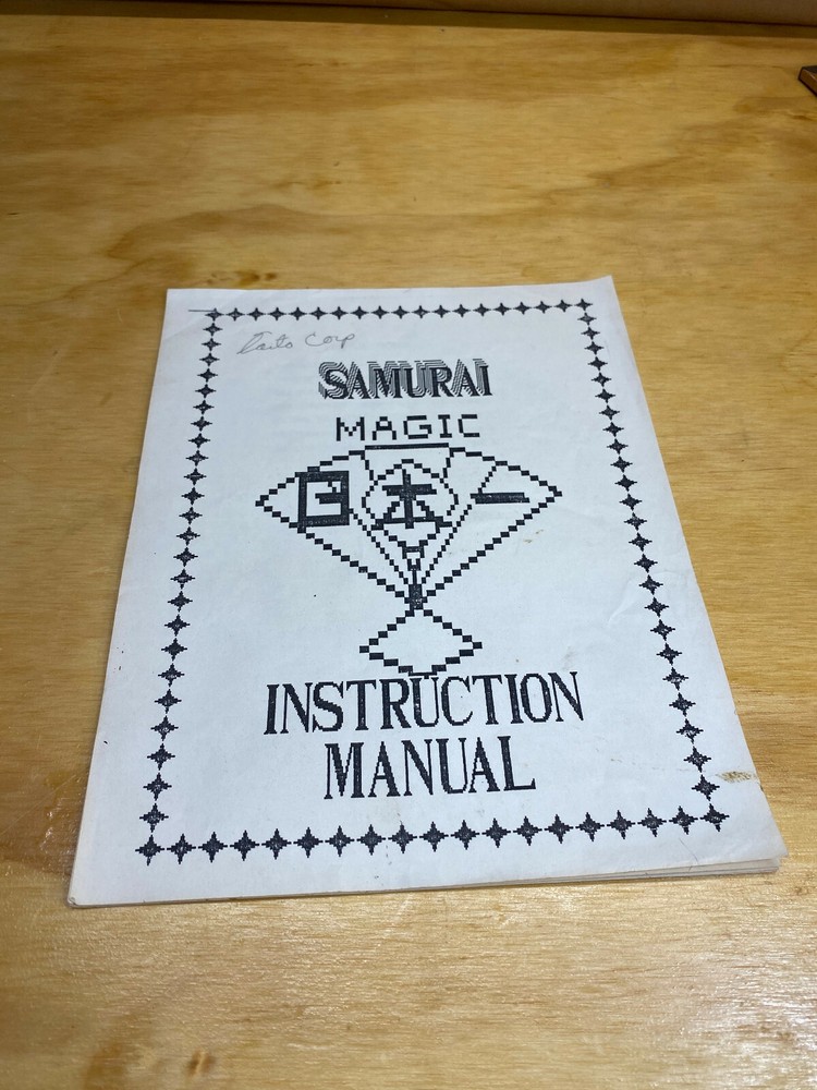 Samurai Magic Pinball Machine Manual