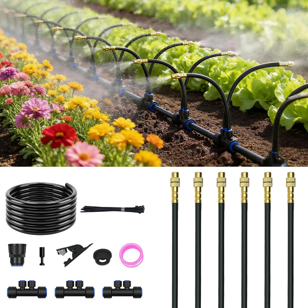 Drip Irrigation System for Garden, Automatic Watering System with Adjustable 360
