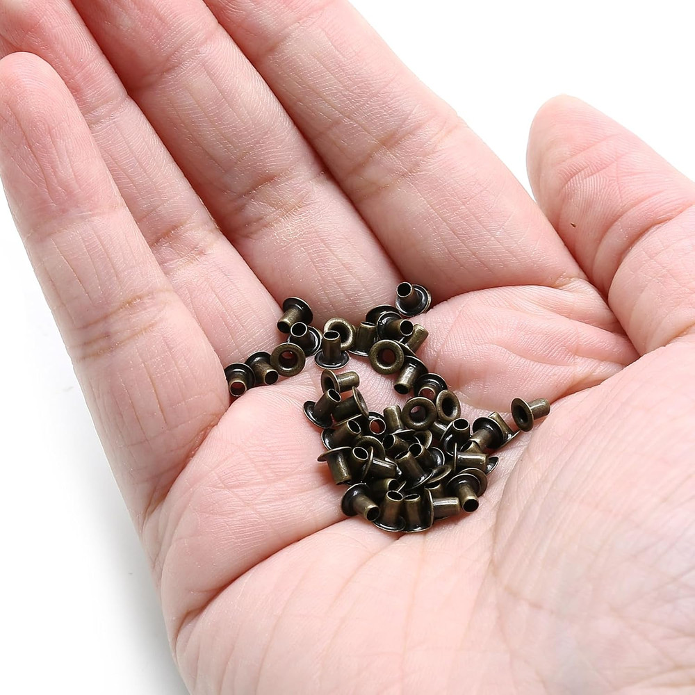 2MM Tiny Grommets Eyelets 200 Pcs, Self Backing Eyelets for Bead Cores, Clothes,