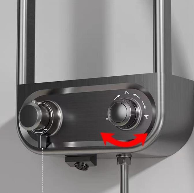 Intelligent Temperature Digital Display Shower Set Storage Rack Storage Table