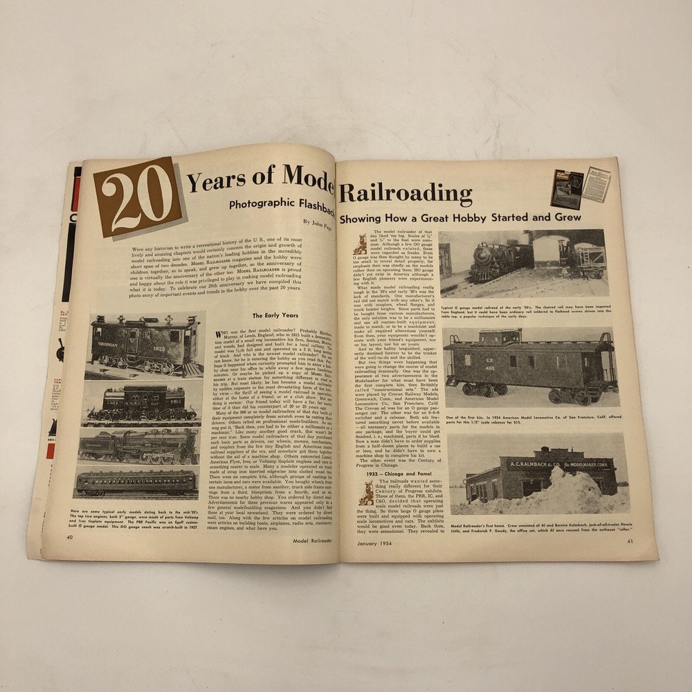 Model Railroader Magazine January 1954