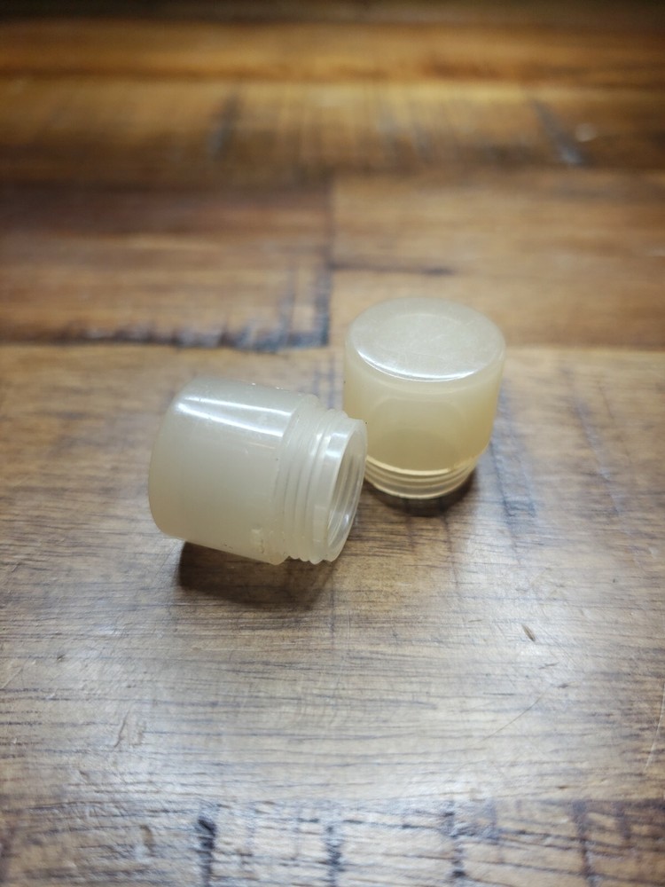 2 clear White DIALIGHT Dialco 135 Lens Covers. Vintage.