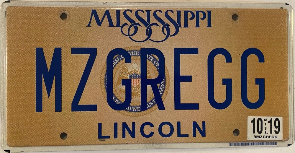 Vanity MISS GREGG GREG GREGORY licence plate Greggory Gregor Gregori Greger