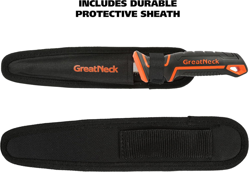 Greatneck 74031 Double Edge Jab Saw and Sheath, Drywall Cutting Tool, Double Sid