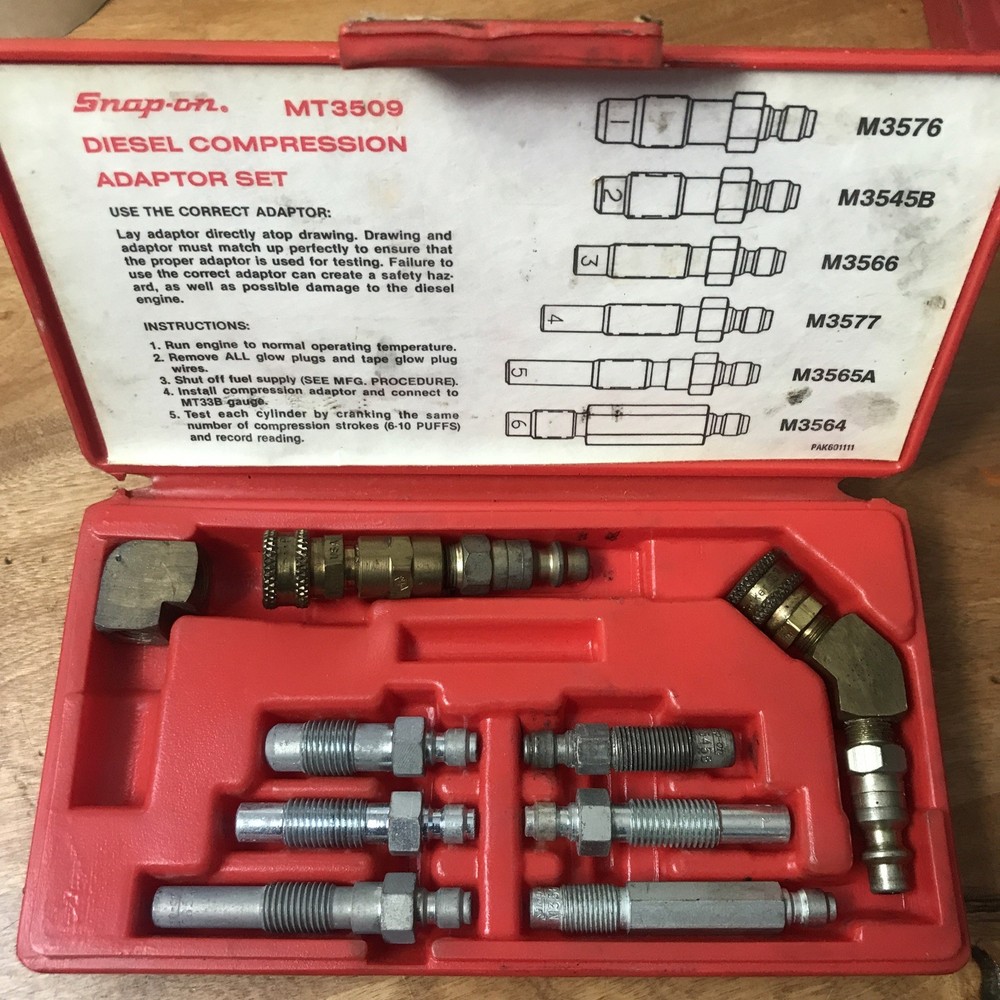 Snap-On MT3509 Diesel Compression Adapter Set (Incomplete)
