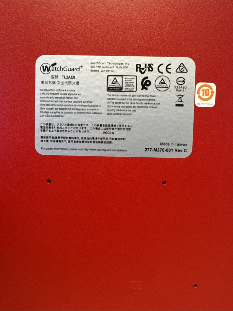 WatchGuard Firebox M270 Firewall Security System GREAT CONDITION RESET