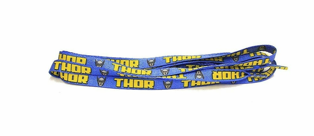 Printed Shoelaces Marvel Comics Avengers Character THOR 36" 45" 53" Double Sided