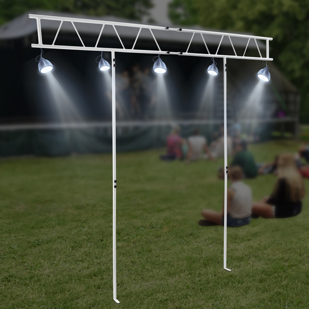 DJ Light Stand System - 7x8ft Aluminum Truss for Stage Lighting Support