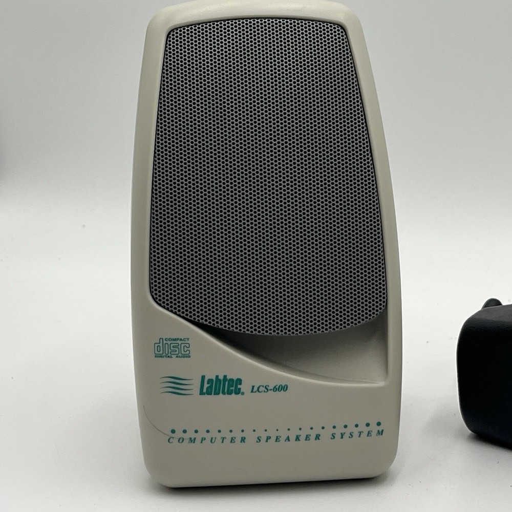 LABTEC LCS-600 PC / Computer Speakers VINTAGE! Tested Works