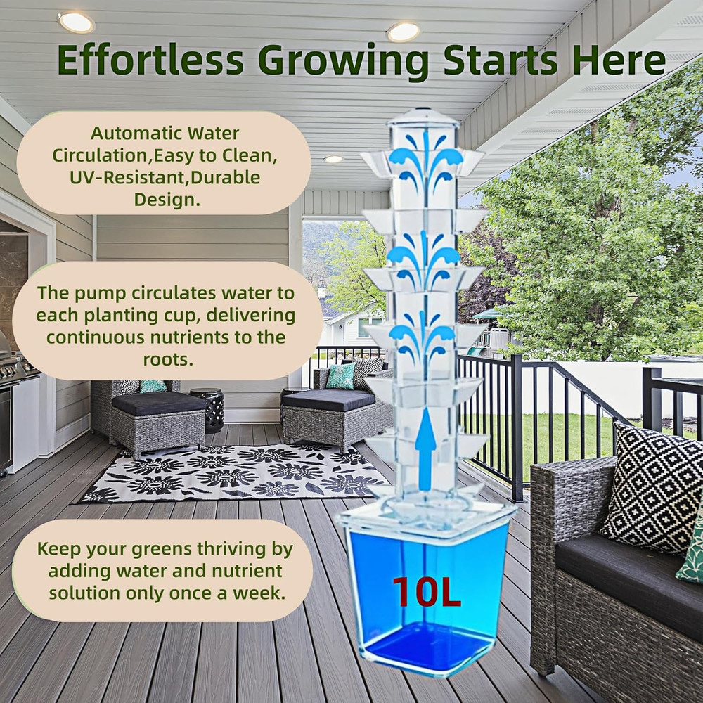 Hydroponic Growing System Kit - Hydroponic Tower Indoor Smart Vertical Garden,Hy