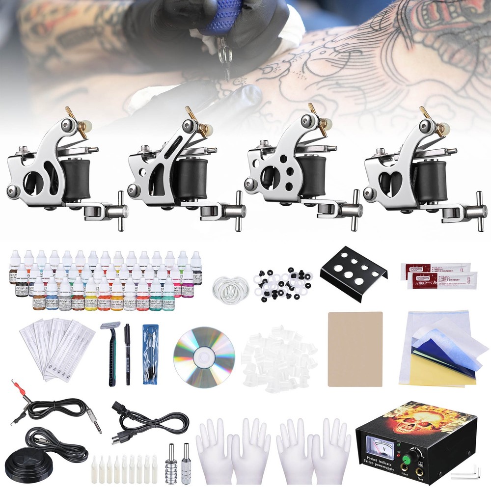 Complete Pro Tattoo Kit w/40 Inks