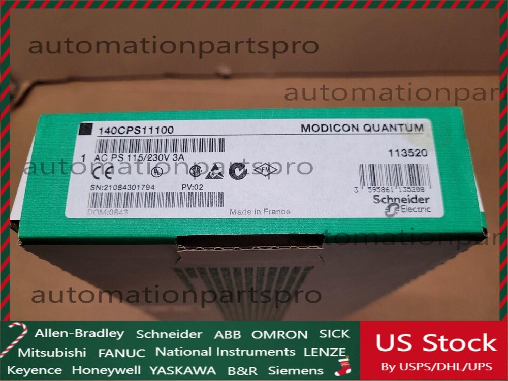 *NEW* Modicon Quantum 140CPS11100 Power Supply, 115/230VAC, 3A