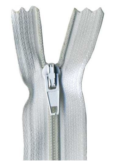 30cm White Dress Zip